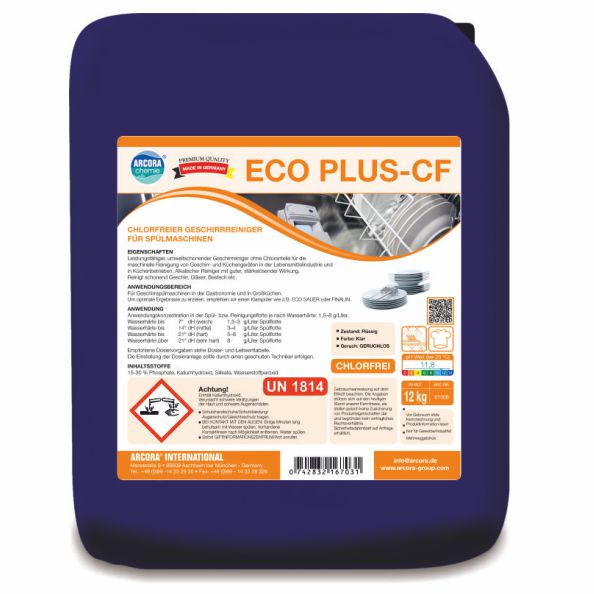 Arcora Eco Plus-Cf Chlorfreier Geschirrreiniger Für Spülmaschinen | Packung (12 kg)-zoom-1