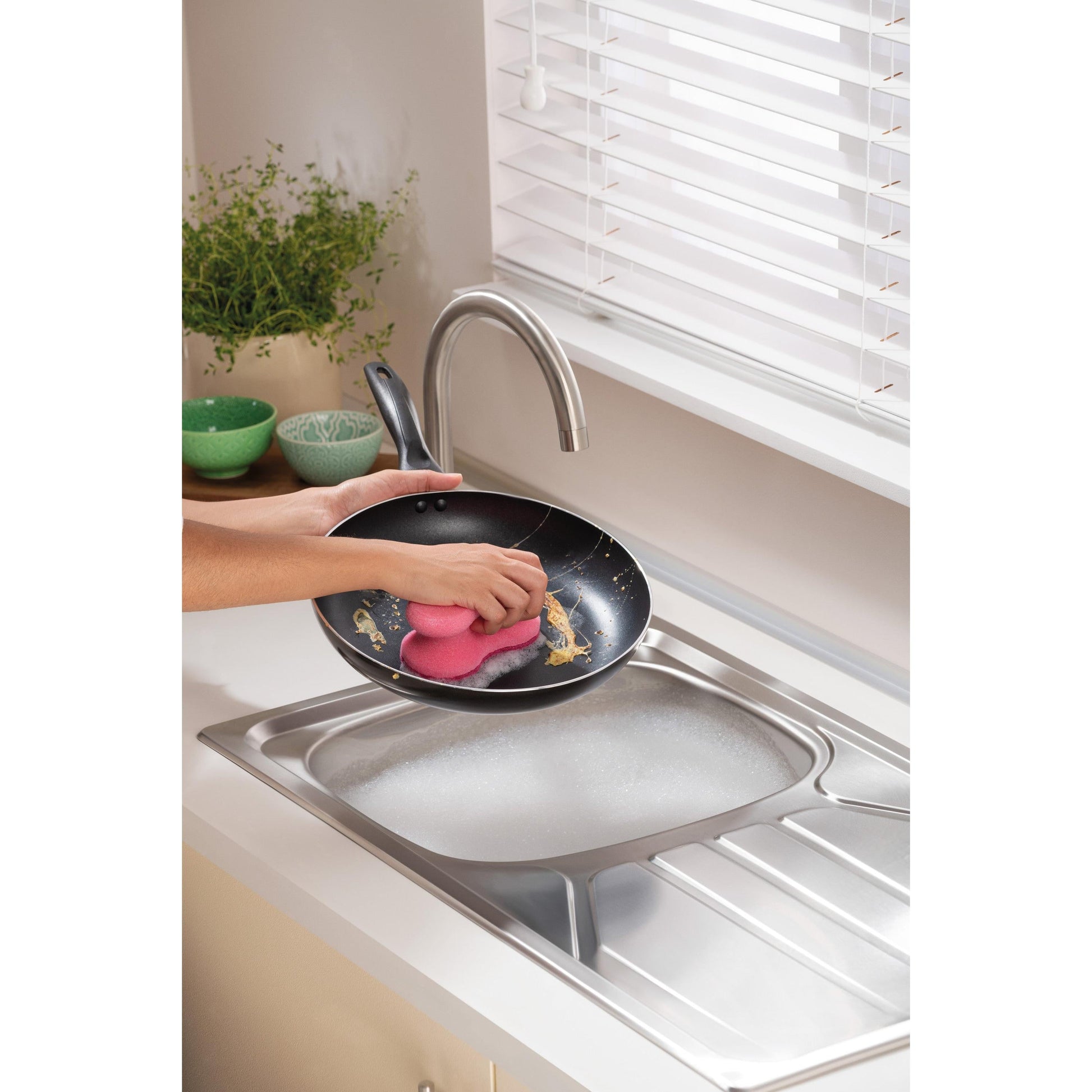 Scotch-Brite® Delicate Color Comfort nicht kratzender Reinigungsschwamm, 2 Stück pro Packung | Packung (1 Stück)-3