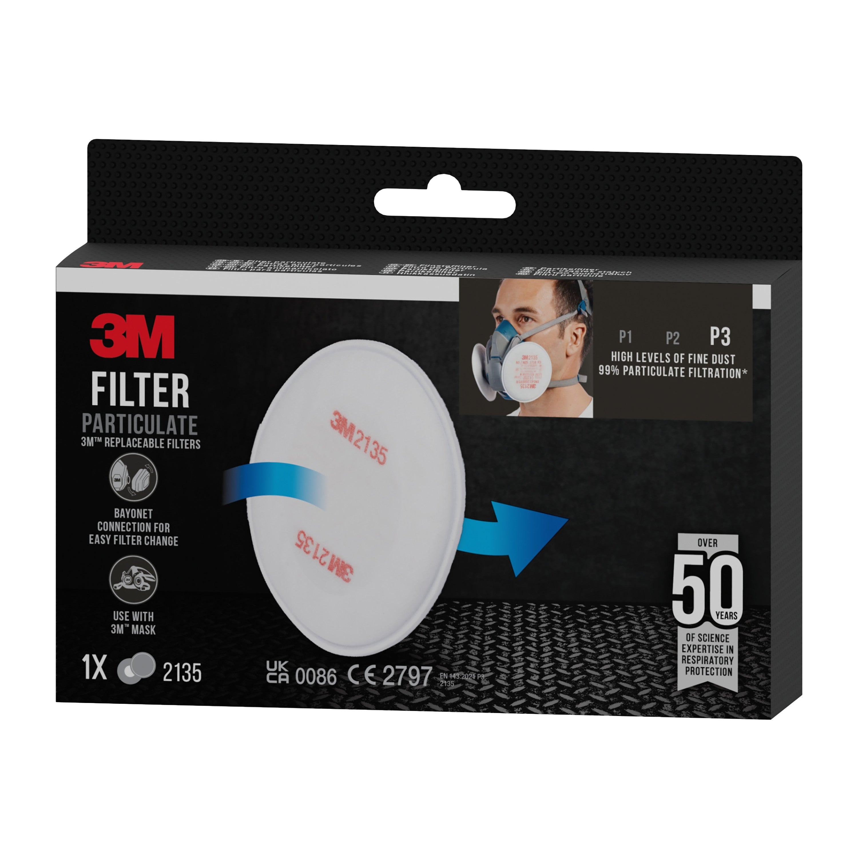 3M™ Partikelfilter 2135, P3, 1 Paar/Packung | Packung (1 Stück)-zoom-7