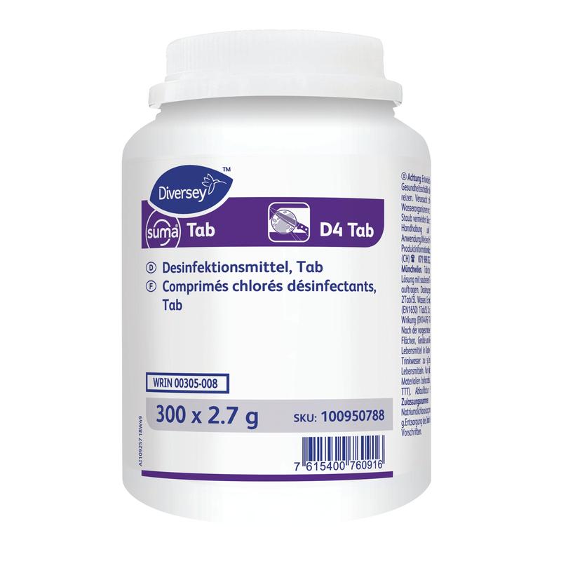 Suma Tab D4, Desinfektionstabletten auf Chlorbasis | Dose (200 Stück)-1