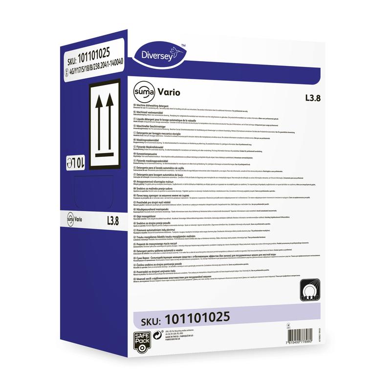 Diversey Suma Vario L3.8, Geschirrreiniger mit Bleiche ohne Chlorgeruch, für mittelhartes bis hartes Wasser-1