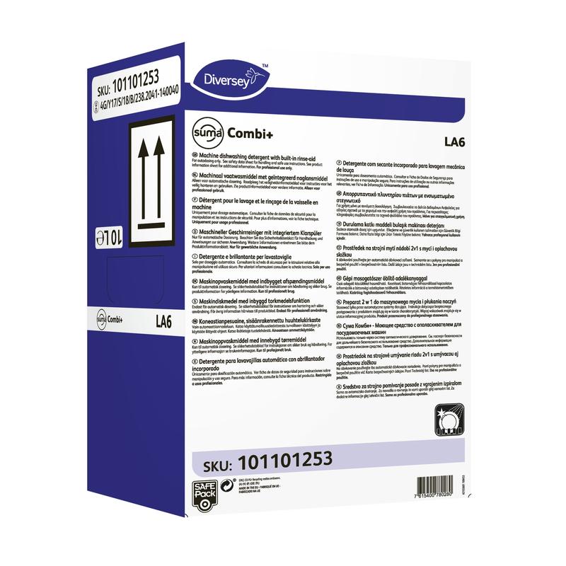 Diversey Suma Combi+ LA6, Kombinierter Reiniger und Klarspüler für mittelhartes Wasser-1