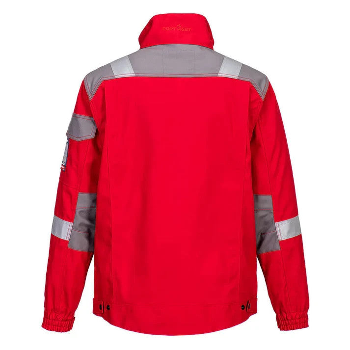 FR08 Bizflame Ultra Feuerfeste Multinorm Zweifarbige Jacke Rot