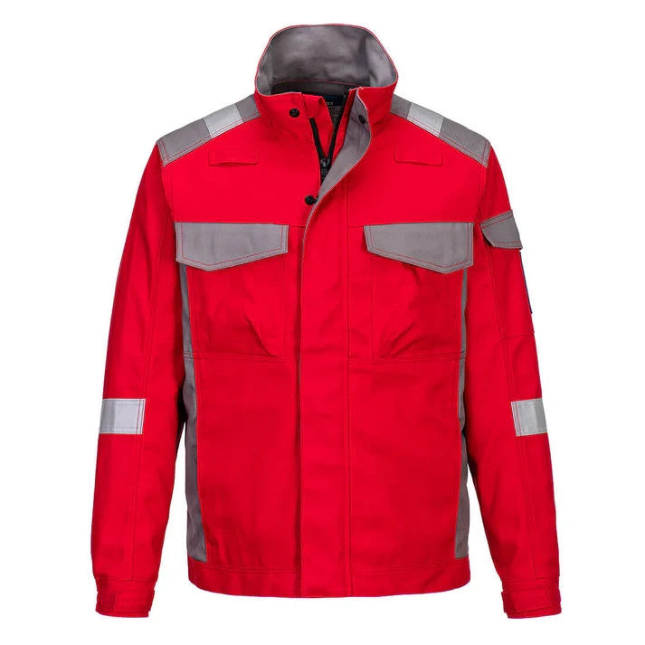 FR08 Bizflame Ultra Feuerfeste Multinorm Zweifarbige Jacke Rot-zoom-