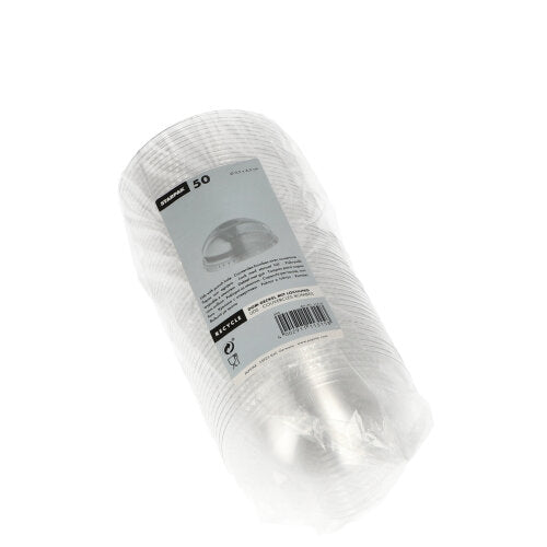 Starpak 50 Dom-Deckel "Hurricane", PET rund glasklar ohne Lochung Ø 9,5 cm - 4,5 cm-zoom-