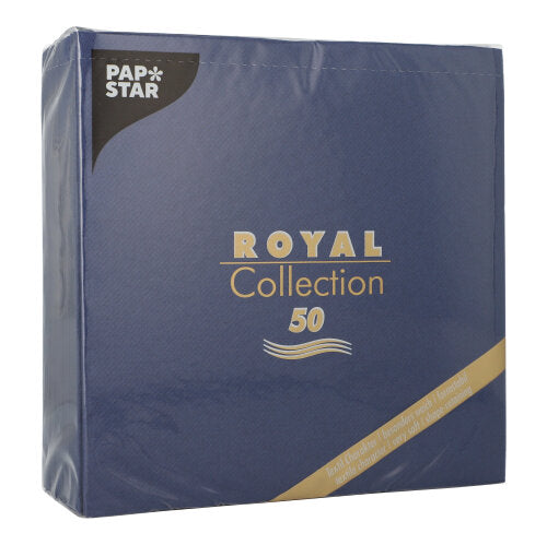 PAPSTAR 50 Servietten "ROYAL Collection" 1/4-Falz 40 x 40 cm dunkelblau-5