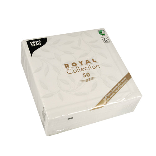 PAPSTAR 50 Servietten "ROYAL Collection" 1/4-Falz 40 x 40 cm weiss-zoom-9