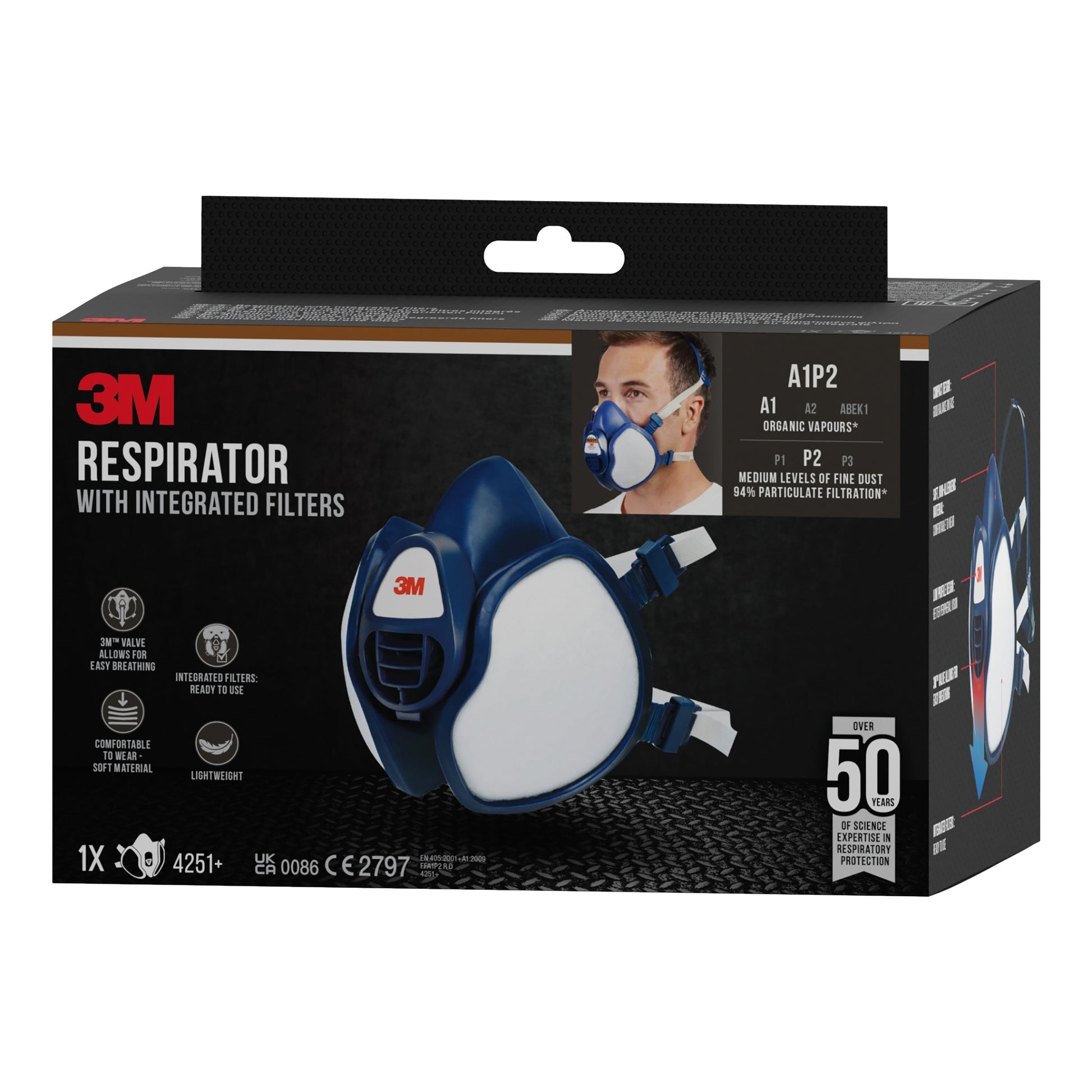 3M™ Atemschutzmaske mit integrierten Filtern-13