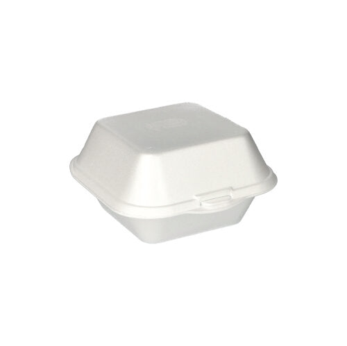 Starpak 100 Hamburger-Boxen mit Klappdeckel, XPS 7,5 cm x 12 cm x 12 cm weiss | Schrumpffolie (100 Stück)-3