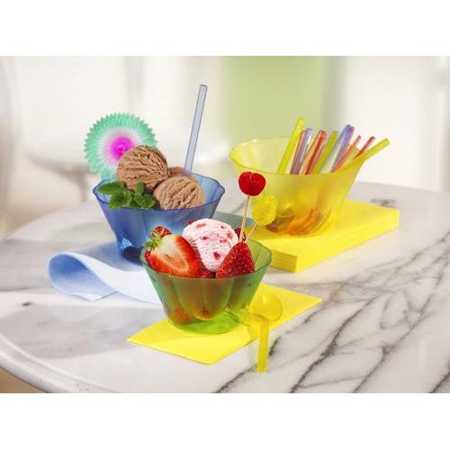 Starpak 66 Eis- und Dessertschalen, PS rund 300 ml Ø 11 cm · 6,5 cm grün | Papptray (66 Stück)