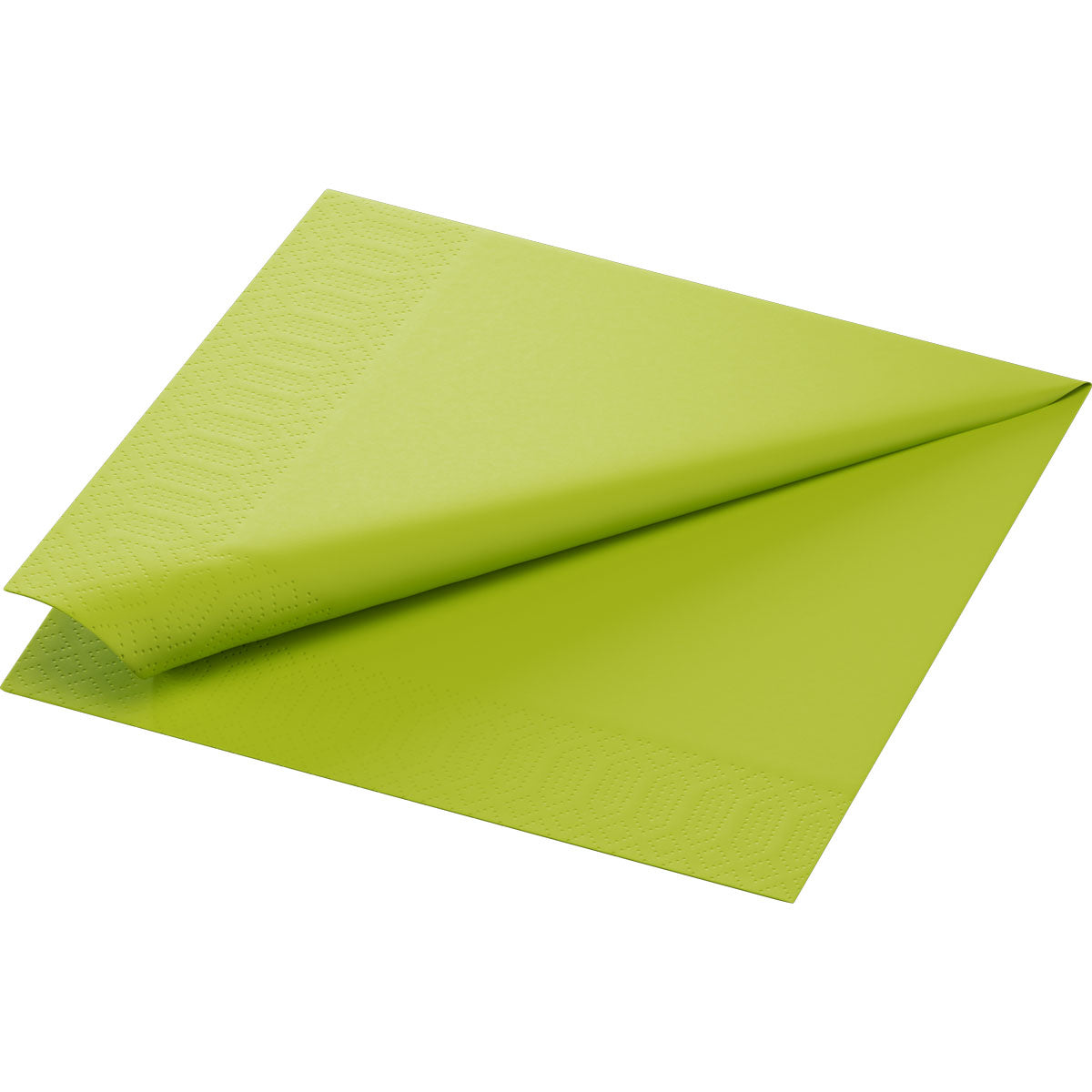 Zelltuchservietten 40x40 cm, 3-lagig, 1/4 Falz, kiwi  | Packung (250 Servietten)