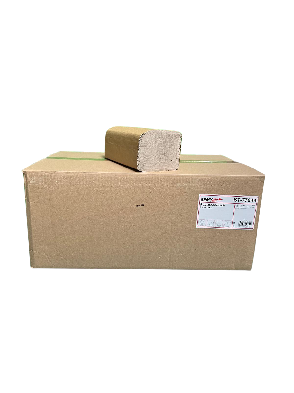 Falthandtücher, ca 25 x 23 cm, 1-lg., 5000 Stück natur eco-1