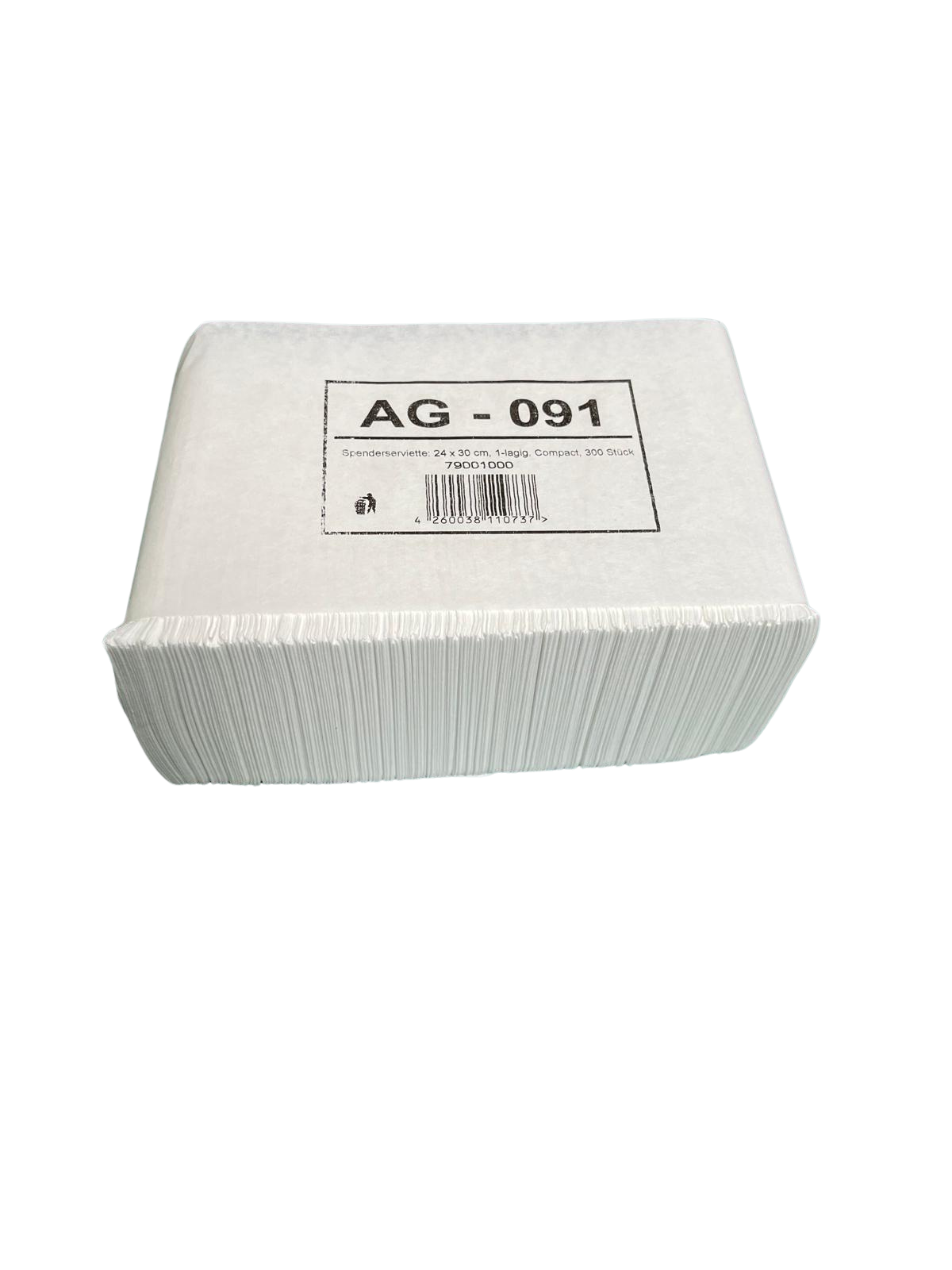 Spenderserviette 30x24cm,1-lagig, weiß, 10.800 Stk.-1