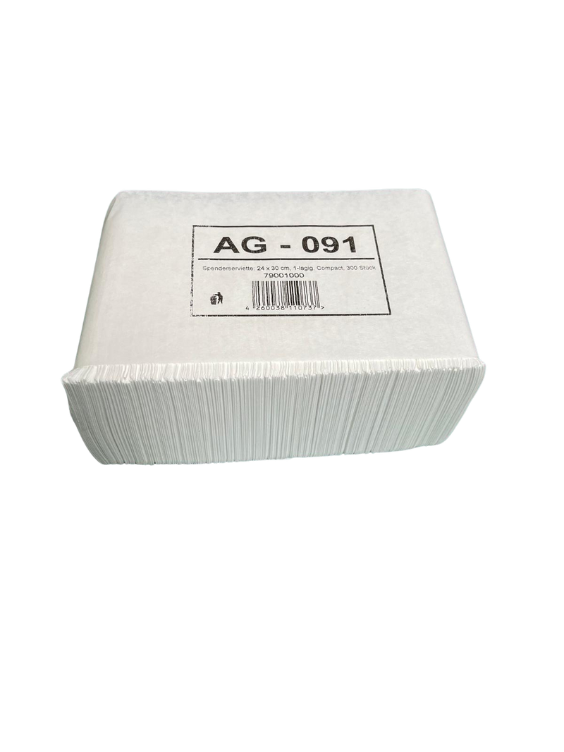 Spenderserviette 30x24cm,1-lagig, weiß, 10.800 Stk.-zoom-