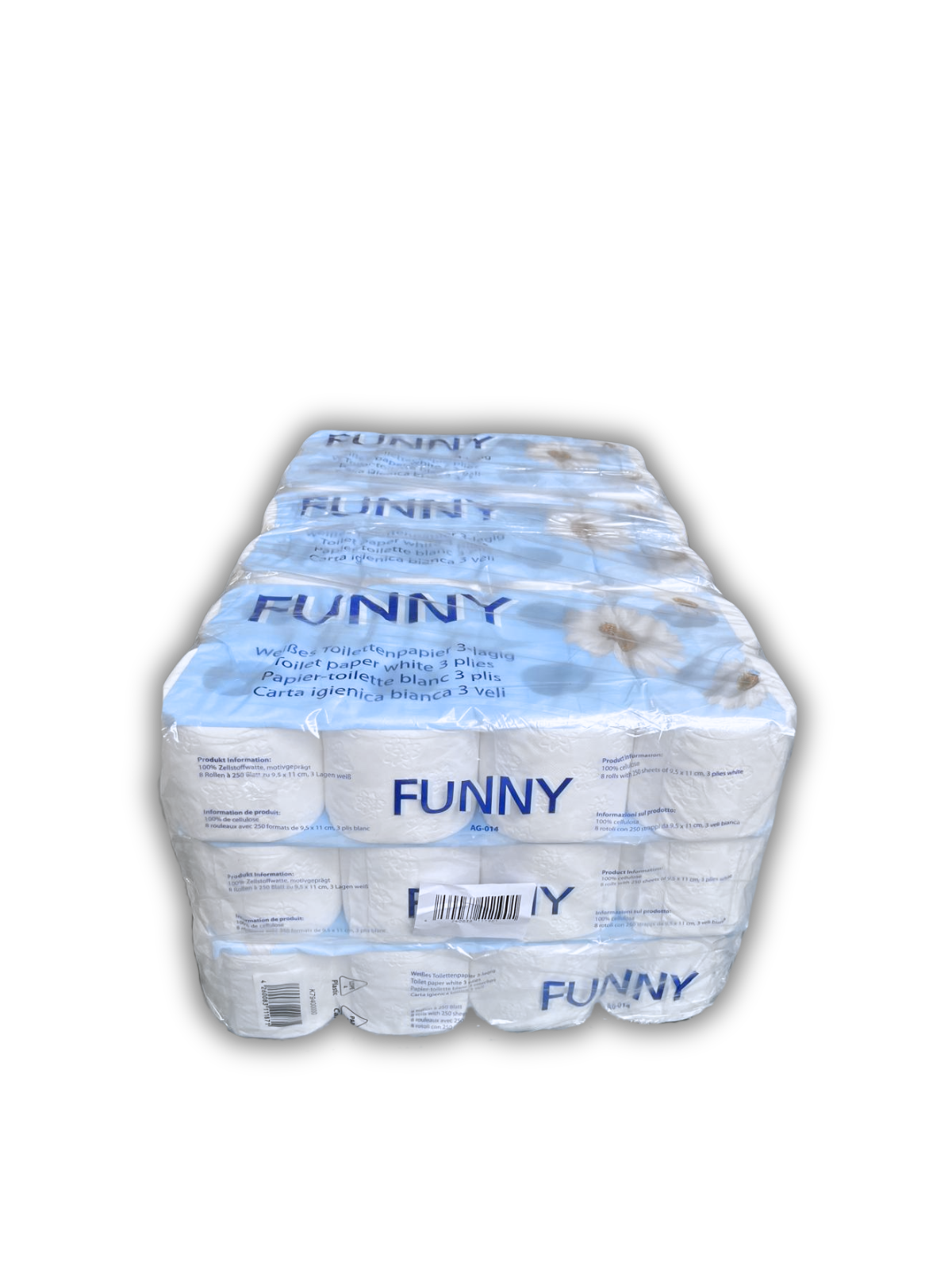 Toilettenpapier Zellstoff 72 x250 Bl. 3-lg. weiß-zoom-1