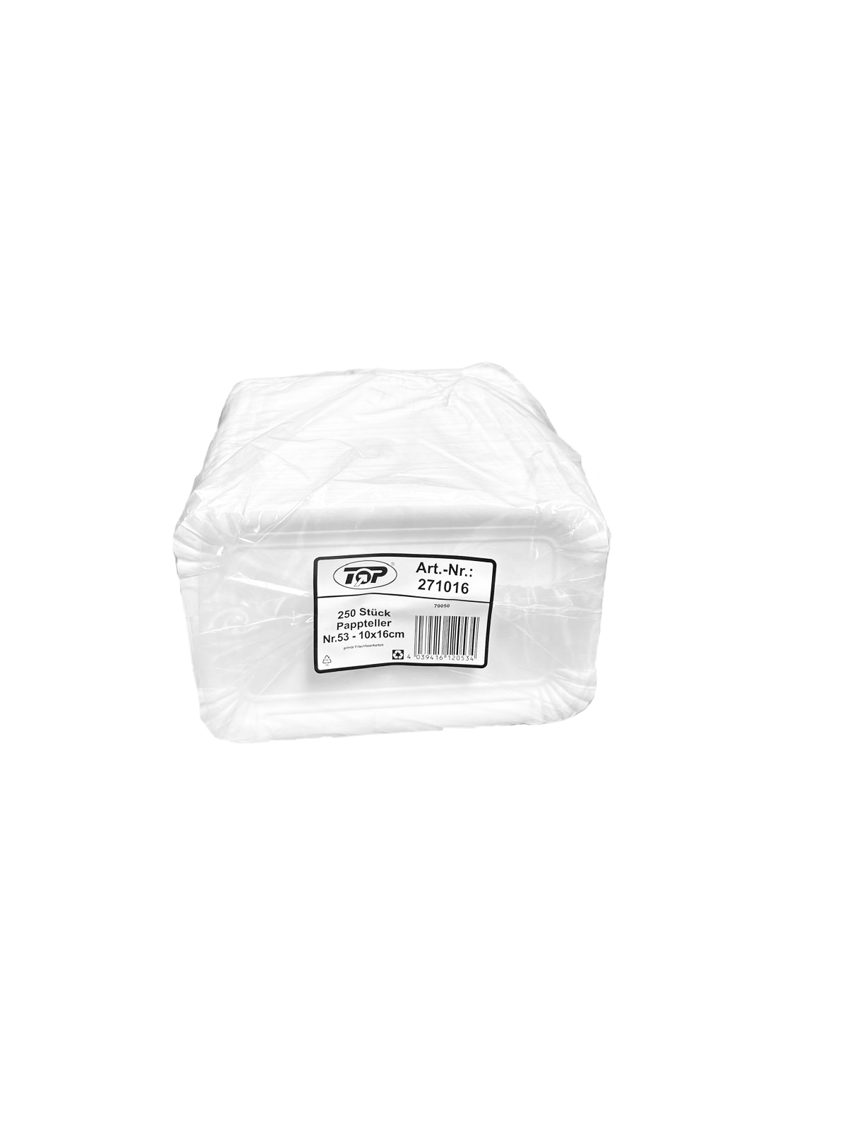 Pappteller rechteckig 10x16 cm Nr. 53 250 Stück-1