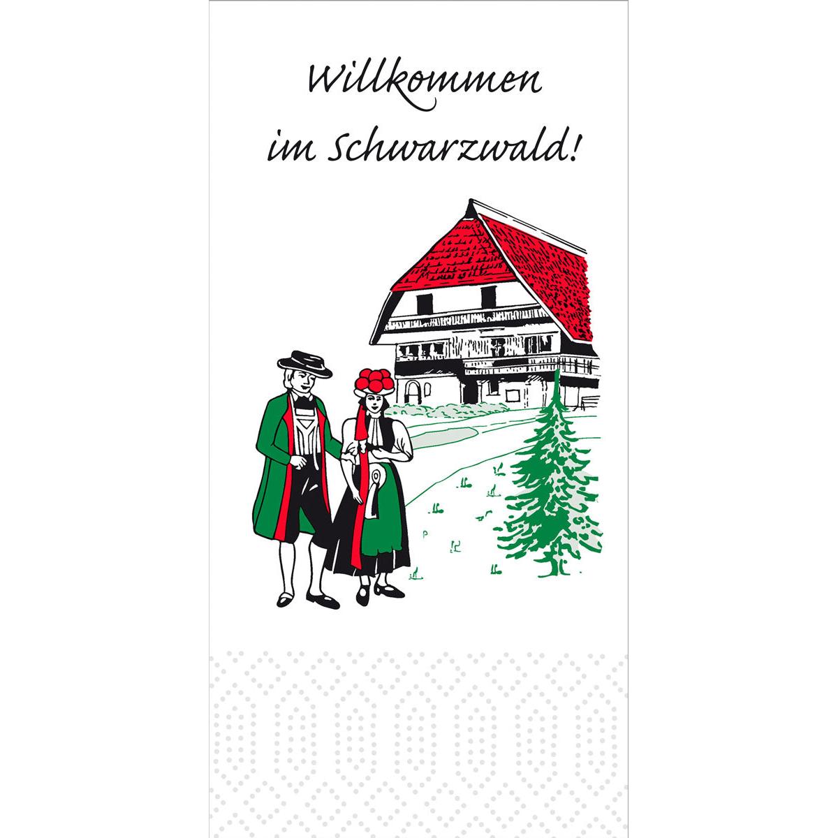 Zellt.-Servietten 33x33 cm, 3-lagig, Schwarzwald | Packung (250 Servietten)