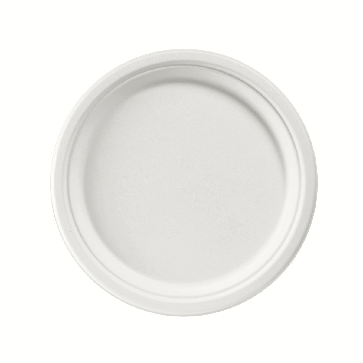 Teller ø 26 cm Weiss, Bagasse  Weiß Bagasse Ø260 | Packung (50 Stück)