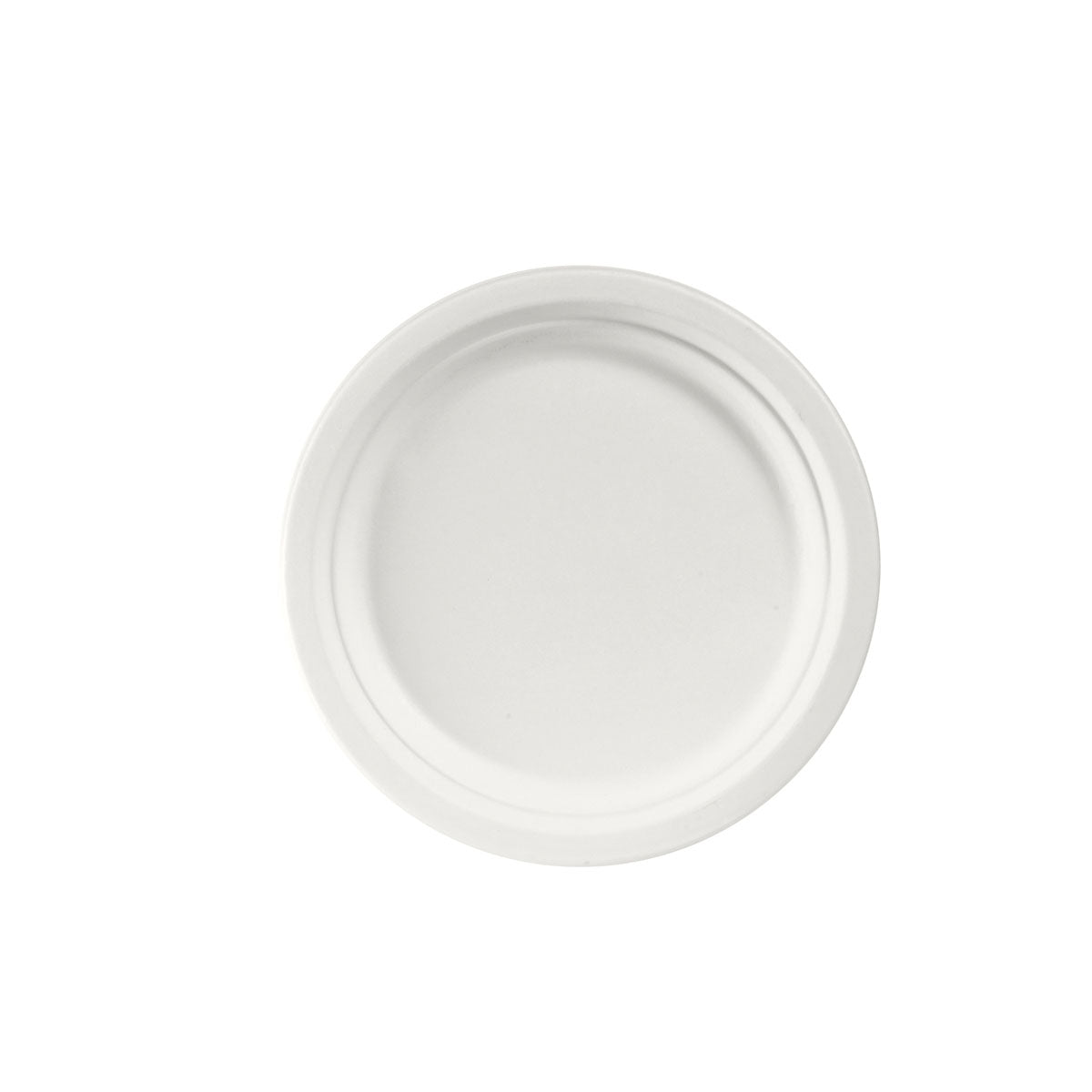 Teller ø 22 cm Weiss, Bagasse  Weiß Bagasse Ø220 | Packung (50 Stück)-1