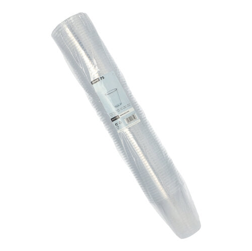 Starpak 75 Trinkbecher, PS klar mit Schaumrand-zoom-