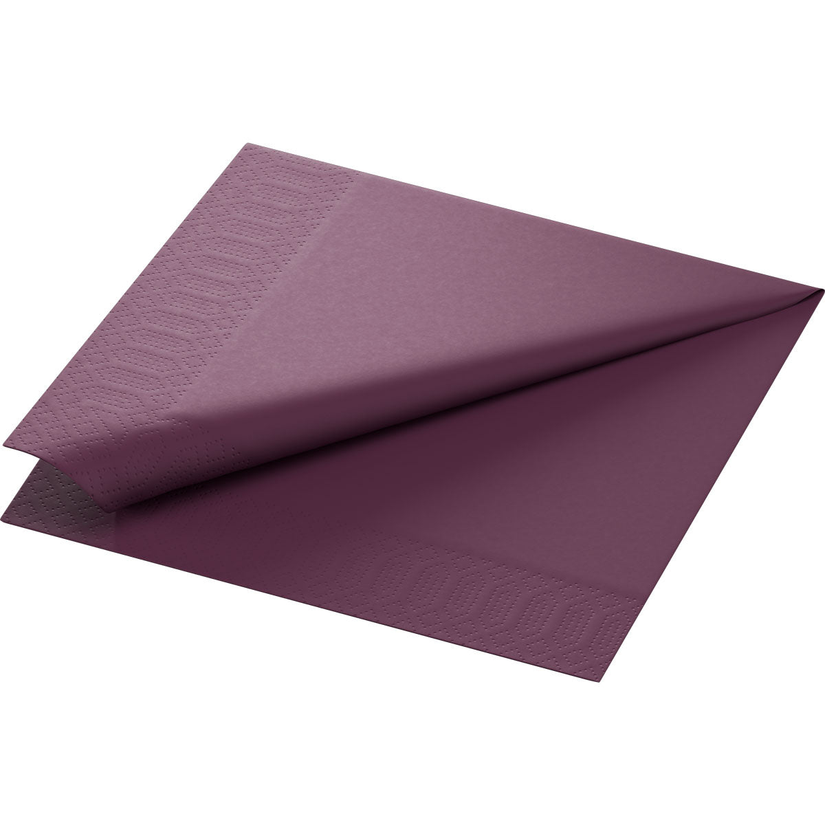 Zellt.Serv.40x40 3lg 1/4 F. plum | Packung (250 Servietten)
