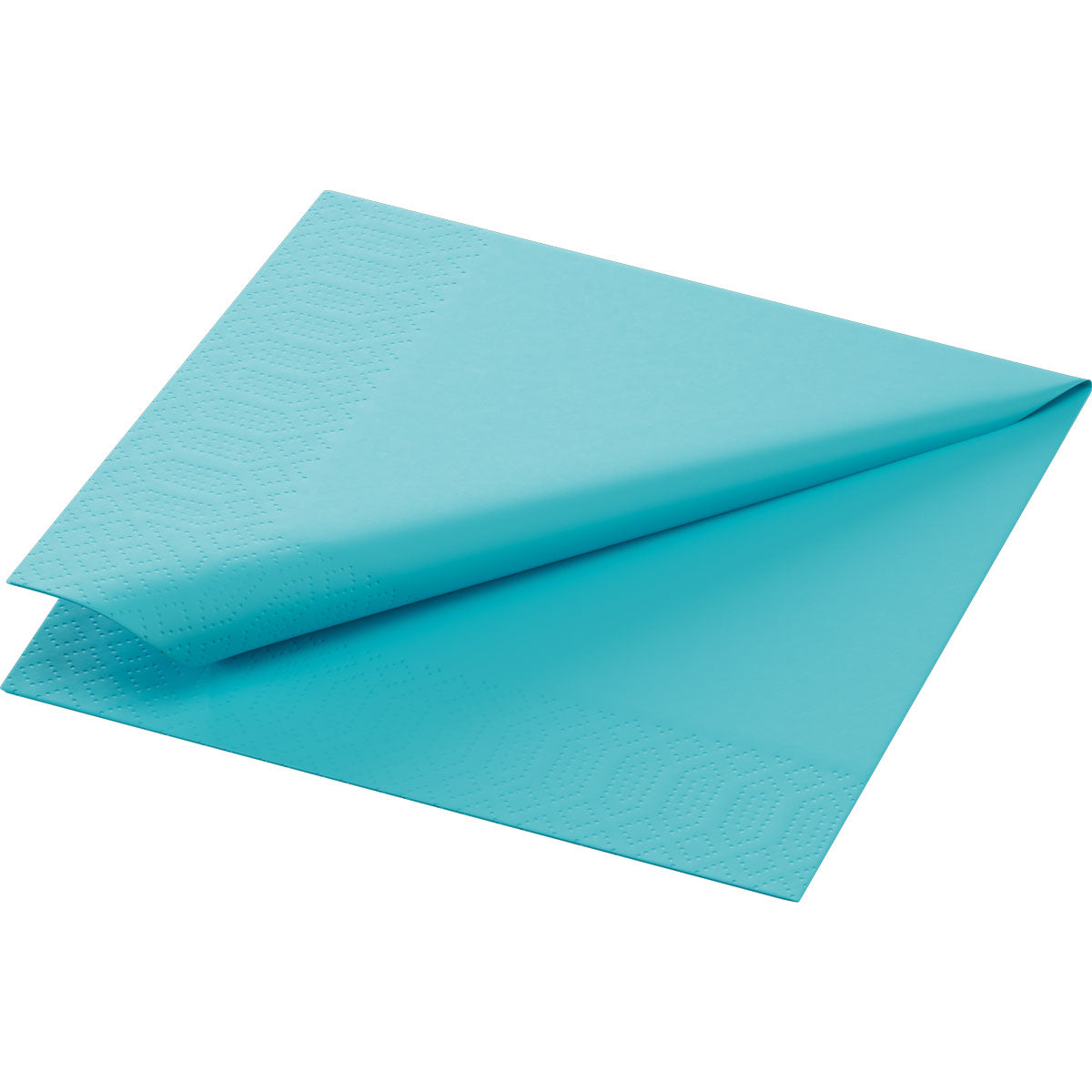 Zellt.-Servietten 24x24 cm, 3-lagig, mintblau | Packung (250 Servietten)
