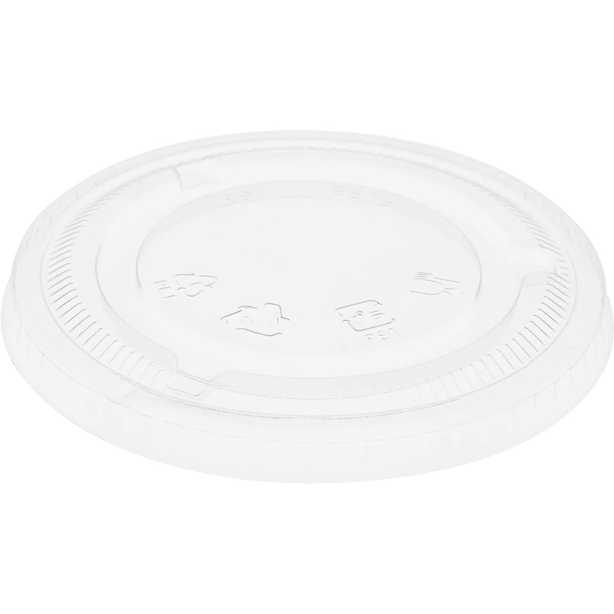 Flacher Deckel ohne Öffnung für 188004-6, rPET  Transparent rPET | Packung (50 Stück)-1
