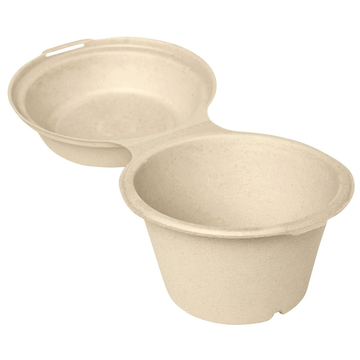 Snackbox 575 ml, Bagasse  Braun Bagasse 145x145x100 | Packung (50 Stück)