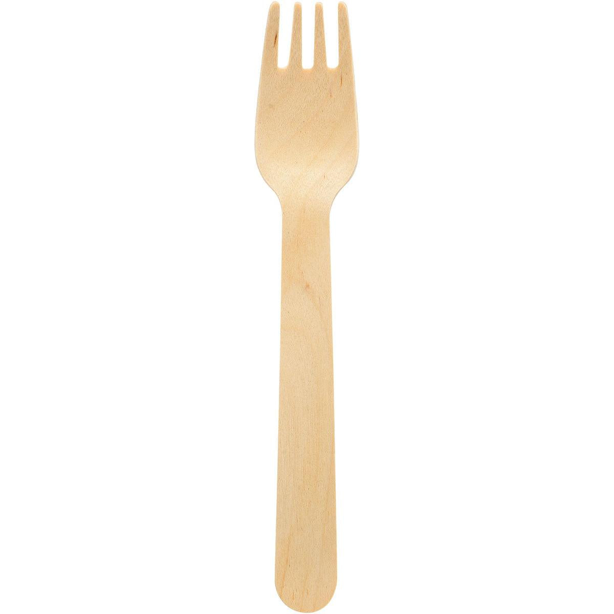 Gabel 160 mm, Holz ungewachst  Natural ungewachst 160 | Packung (100 Stück)