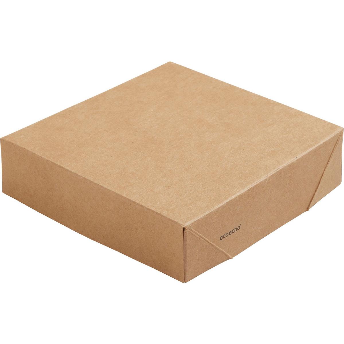 Viking Cube Deckel Karton  Braun Karton/PLA 113x113x29  | Packung (300 Stück)-1