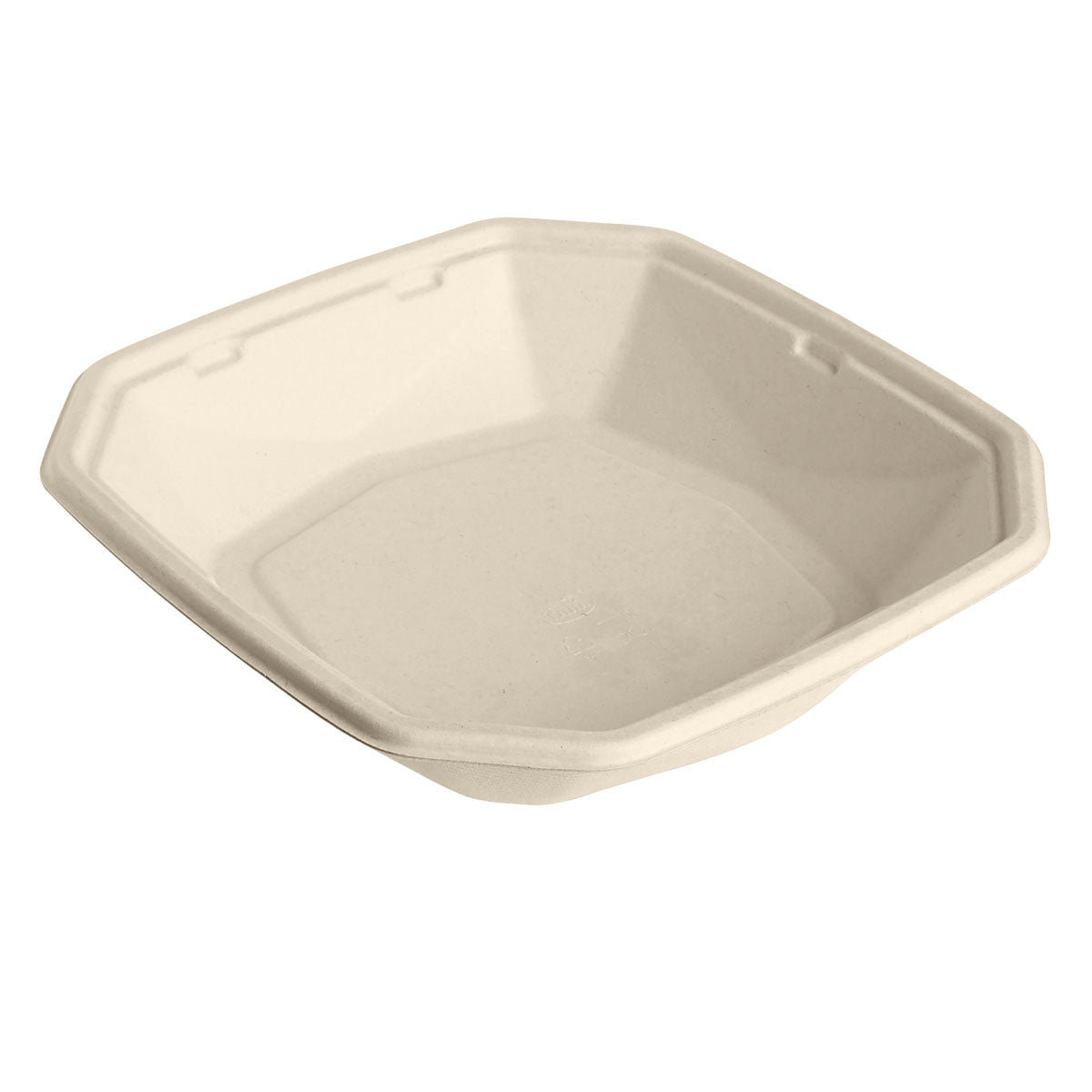 Octabagasse Schale 1000 ml  Braun Bagasse 224x224x42 | Packung (50 Stück)-1