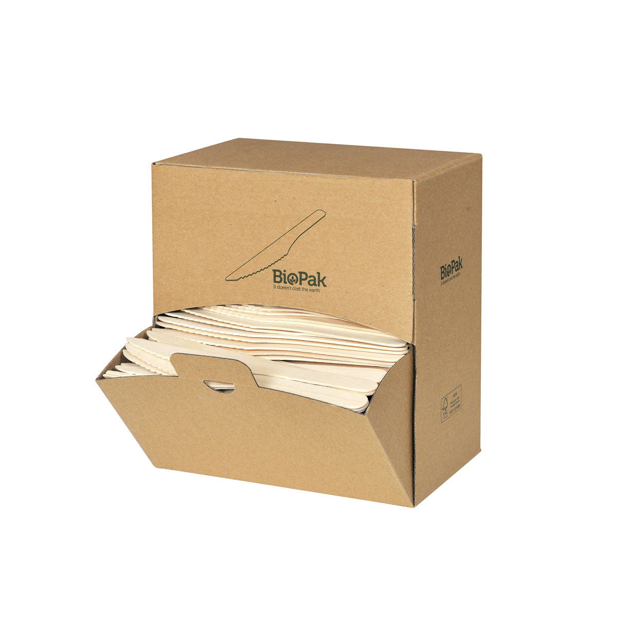 Holz Messer 165mm, Spenderbox  Natural gewachst 165 | Packung (400 Stück)-zoom-1