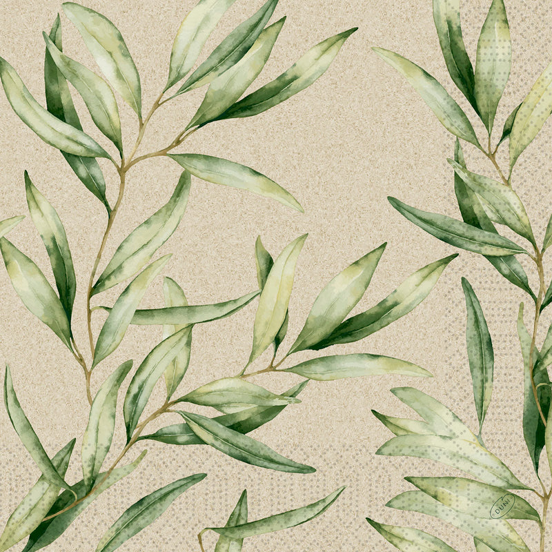 Zelltuchservietten 40 x 40 cm 3-lagig 1/4 Falz Foliage | Packung (250 Stück)-zoom-