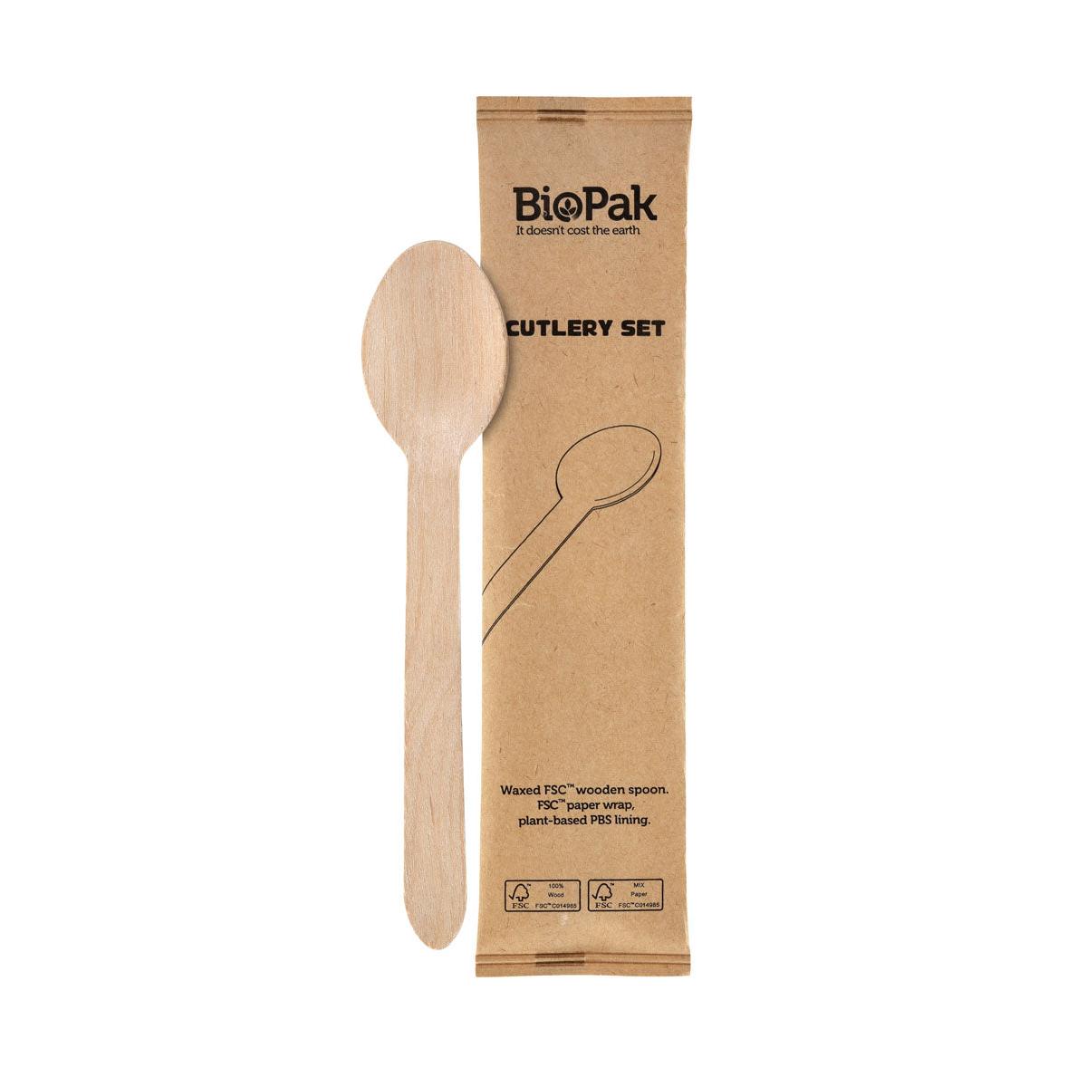 1/1 Löffel Petit, Holz, einzeln verpackt  Natural gewachst 165 | Packung (250 Stück)-zoom-1
