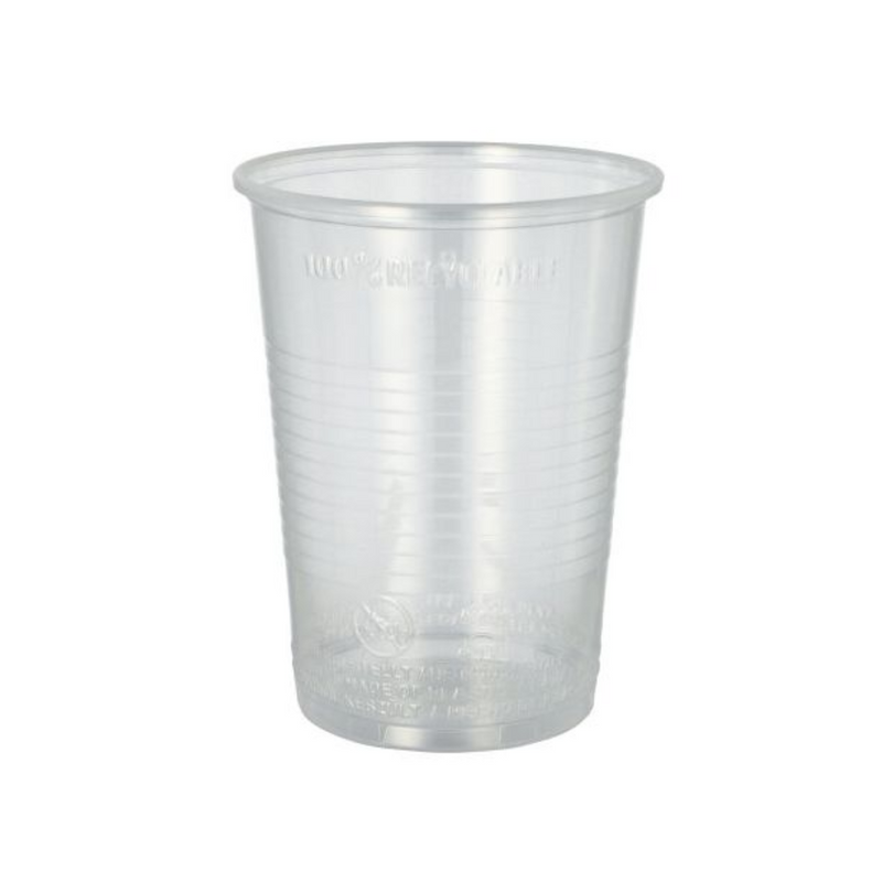 Starpak Plastikbecher (PP) 0,4 l Ø 9,5 cm · 12,2 cm transparent mit Schaumrand | Folie (50 Stück)-zoom-