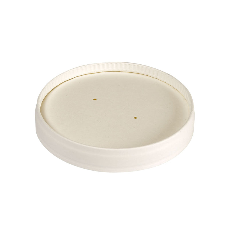 Deckel Karton Ronda SHORT Karton/PLA Weiß 480 ml  Weiß Karton FSC/PLA 98x98x17 | Packung (25 Stück)-zoom-