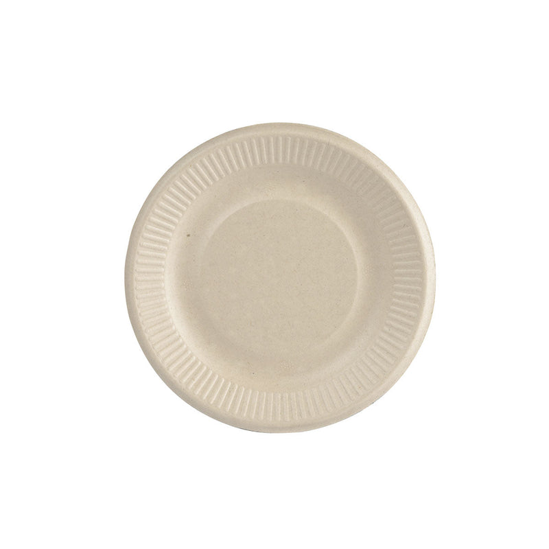 Teller ø 15 cm Braun, Bagasse  Braun Bagasse Ø150 | Packung (50 Stück)-zoom-
