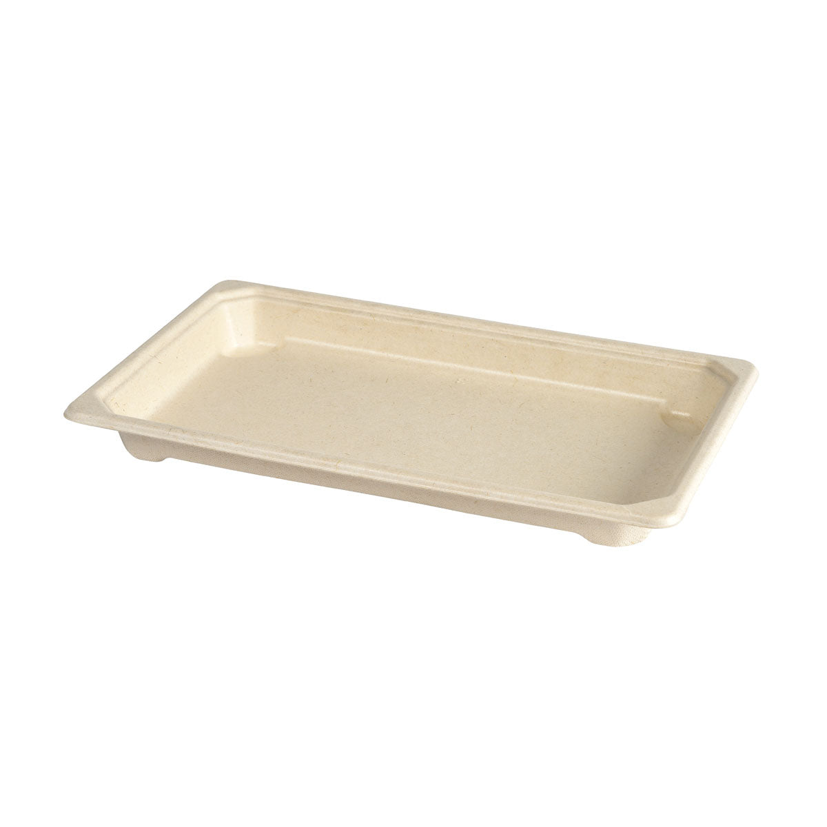 Bagasse Sushi Tray braun, medium 390 ml  Braun Bagasse 215x135x22 | Packung (100 Stück)