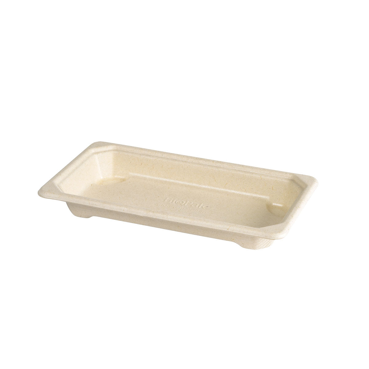 Bagasse Sushi Tray braun, slim short 175 ml  Braun Bagasse 165x92x22 | Packung (100 Stück)-zoom-1