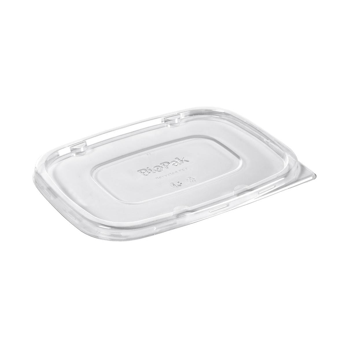 RPET Deckel Cube 900/1200 ml  Transparent rPET 217x163x11 | Packung (50 Stück)