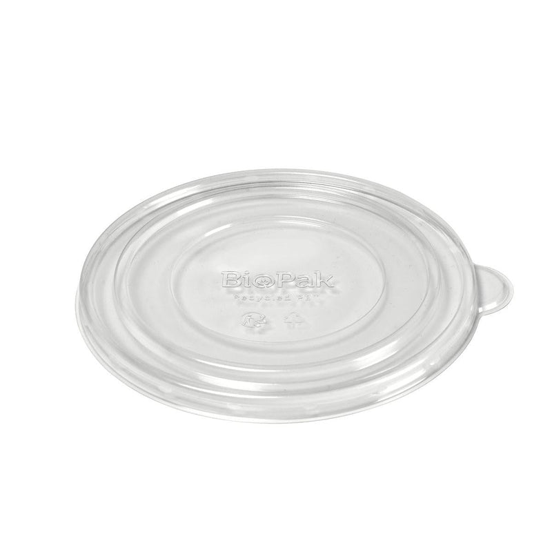 Deckel rPET Ronda WIDE Transparent 500/700 ml  Transparent Karton FSC/PLA 166x154x10 | Packung (50 Stück)-zoom-