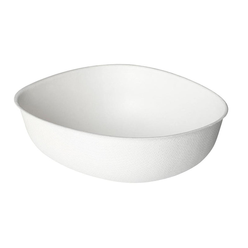 Bowl Bagasse Pebble 500 ml  Weiß Bagasse | Packung (50 Stück)-zoom-