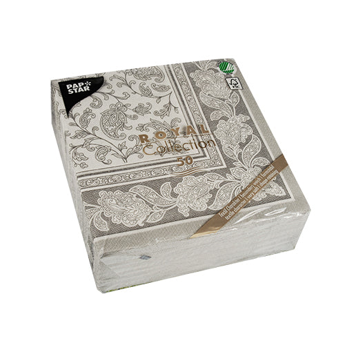 PAPSTAR 50 Servietten "ROYAL Collection" 1/4-Falz 40 x 40 cm grau-zoom-8