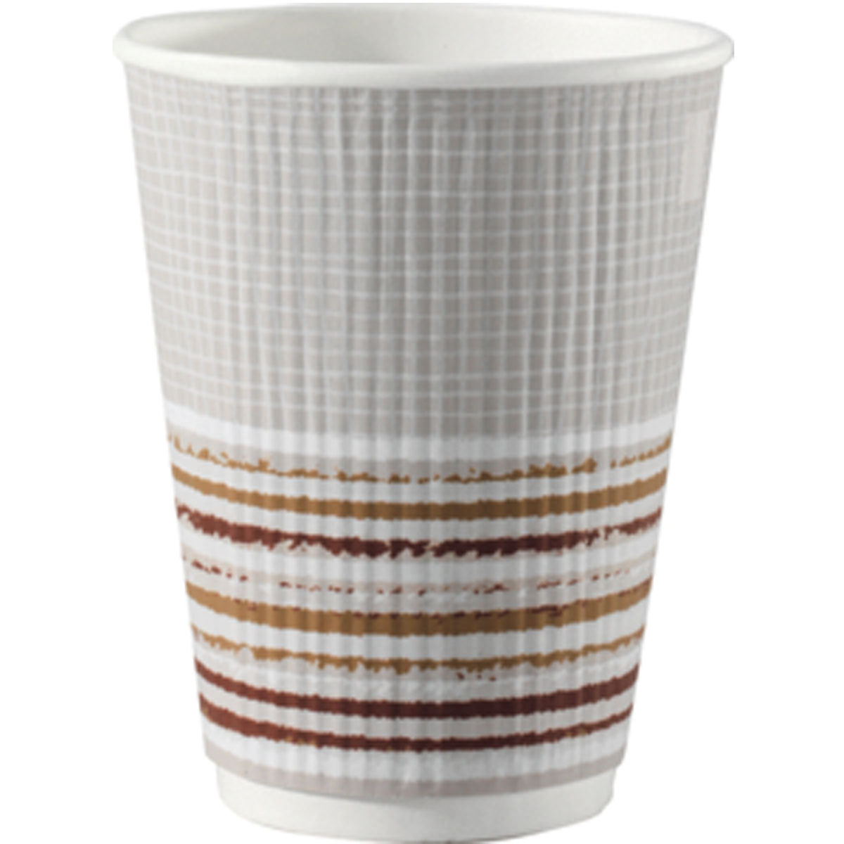 Triple Wall Stripe Thermobecher 240 ml, PAP/PLA  Weiß mit Streifen PAP/PLA | Packung (25 Stück)-zoom-1