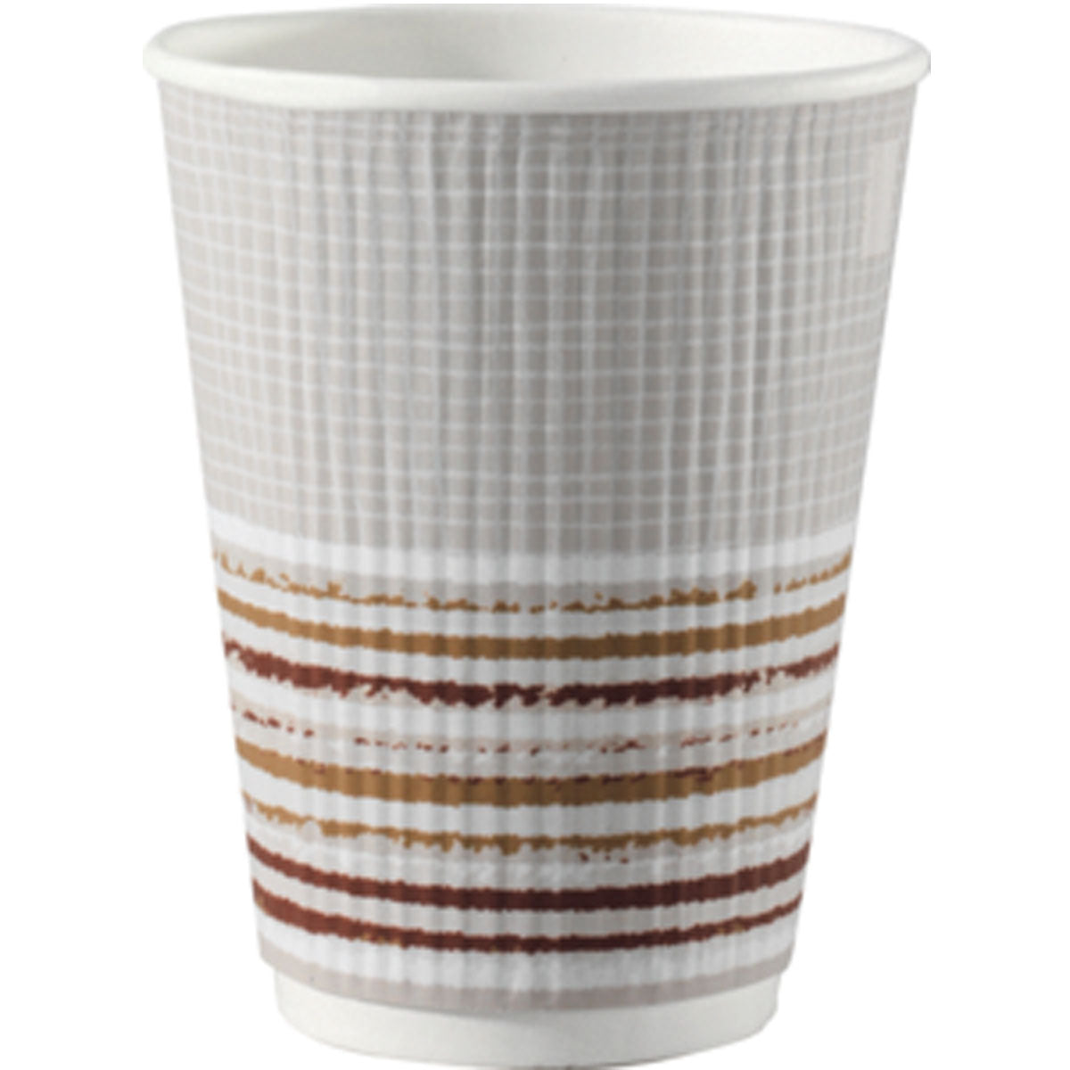 Triple Wall Stripe Thermobecher 350 ml, PAP/PLA  Weiß mit Streifen PAP/PLA | Packung (30 Stück)-zoom-1