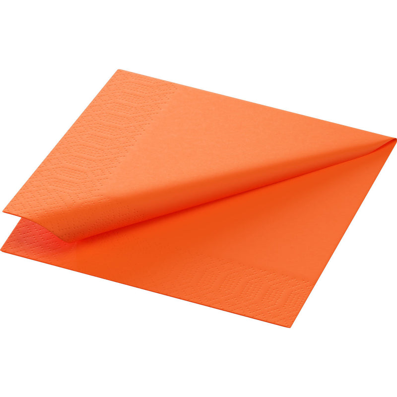 Zellt.-Servietten 24x24 cm, 3-lagig, orange - 250 Stück | Packung (250 Servietten)-zoom-