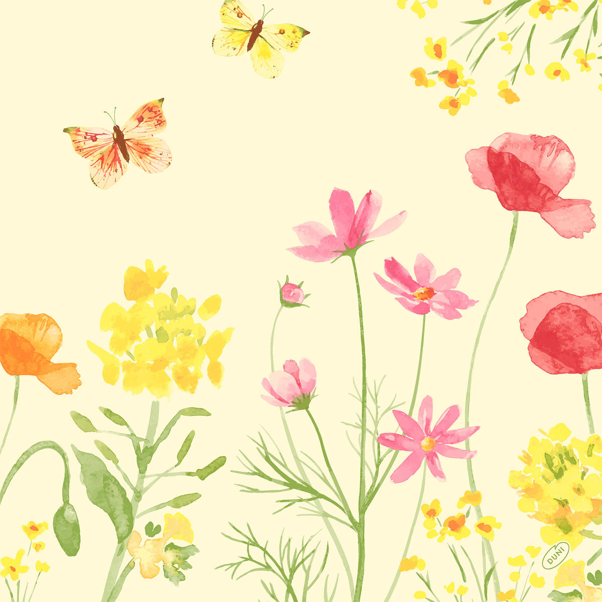 Servietten 40x40 cm, 4-lagig, Klassik Poppy Field | Packung (50 Stück)