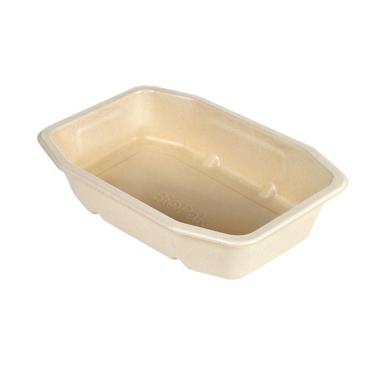 HMR Fibretray/PLA 1-comp, 215x148x40 mm  Braun Coated Bagasse 215x148x40  | Packung (320 Stück)-zoom-