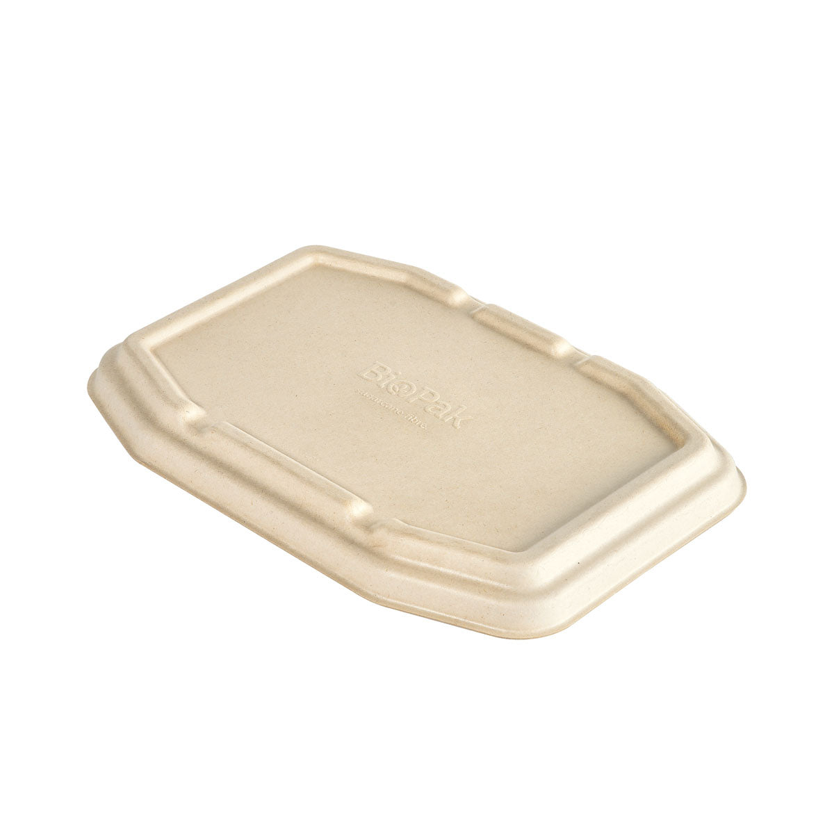 Bagasse Deckel für HMR Fibretrays  Braun Coated Bagasse 222x155x21  | Packung (320 Stück)-zoom-1