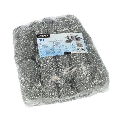 Starpak 10 Topfreiniger, Draht rund silber, kratzend-zoom-3